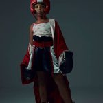 portrait series of young confident female athletes